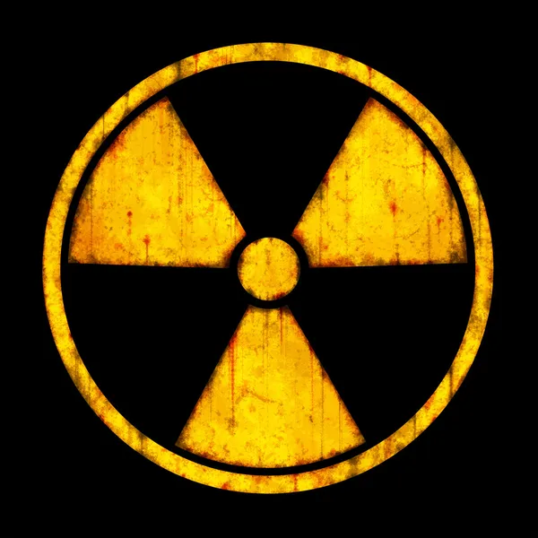 Радиация - круглый знак — стоковое фото