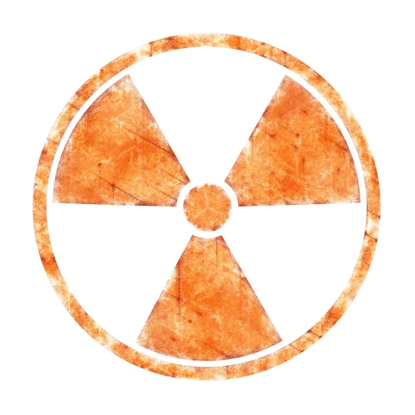 Radyasyon mu? yuvarlak işareti — Stok fotoğraf