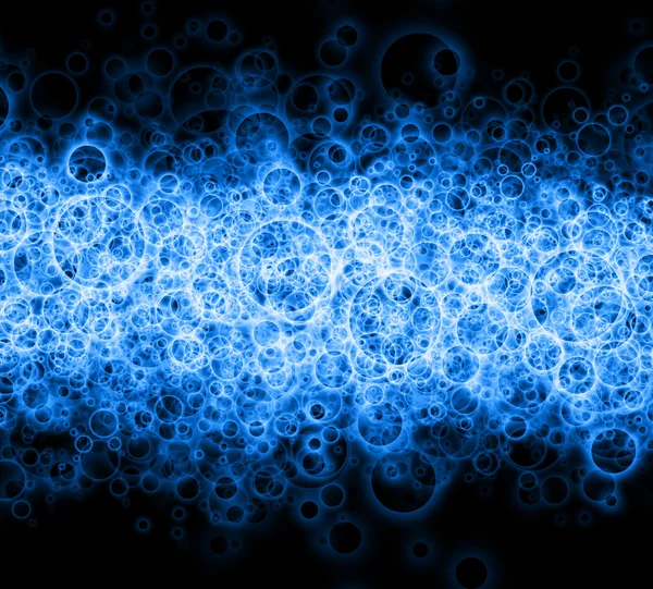 Lumières bleues rondes abstraites — Photo