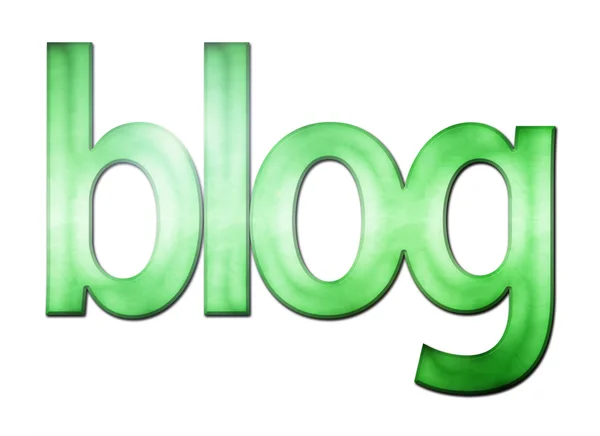 Lettering Blog in green tones — Stock Photo, Image