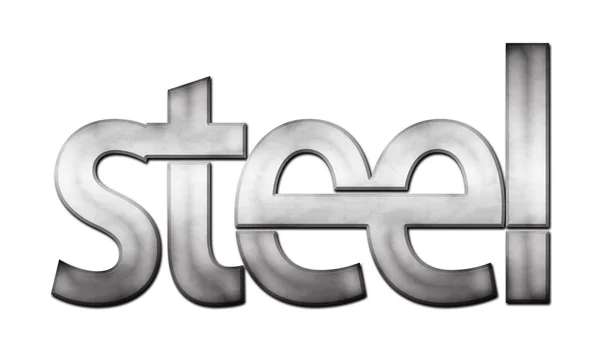 Schriftzug Stahl — Stockfoto