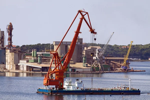 Stock image Empty cargo ship in croatian harbor