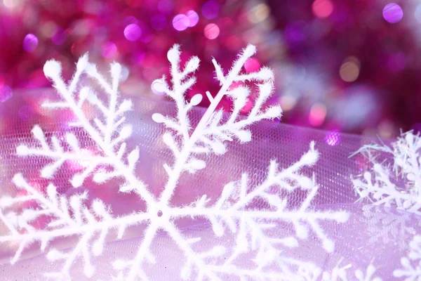 Neujahr oder Weihnachten Schneeflocke — Stockfoto
