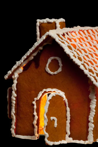 Isolated Christmas Gingernut House View Side Royalty Free Stock Photos