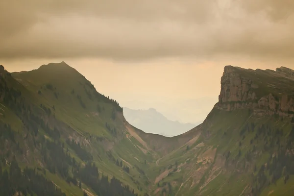 Vista Las Verdes Montañas Verano Beatenberg Suiza — Foto de Stock