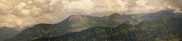Vista Sobre Montanhas Verdes Verão Beatenberg Suíça — Fotografia de Stock