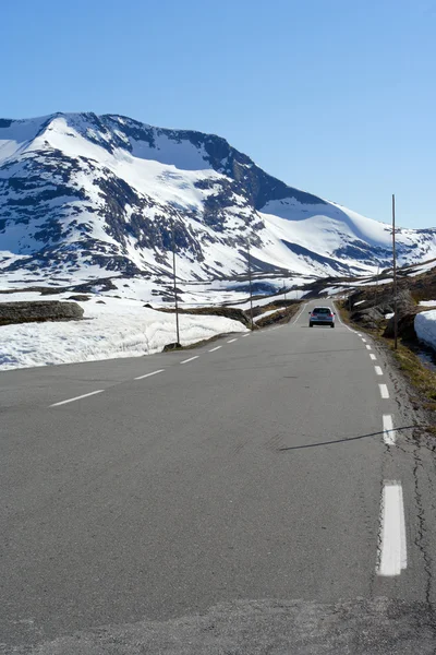 Droga Norweskich Górach — Zdjęcie stockowe