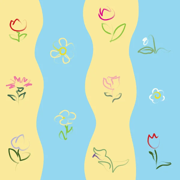 Fleurs formes — Image vectorielle