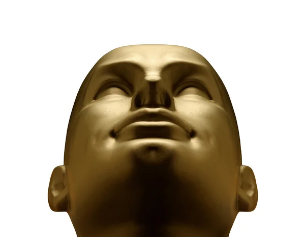 Altın manken baş yukarıya bakıyor — Stok fotoğraf