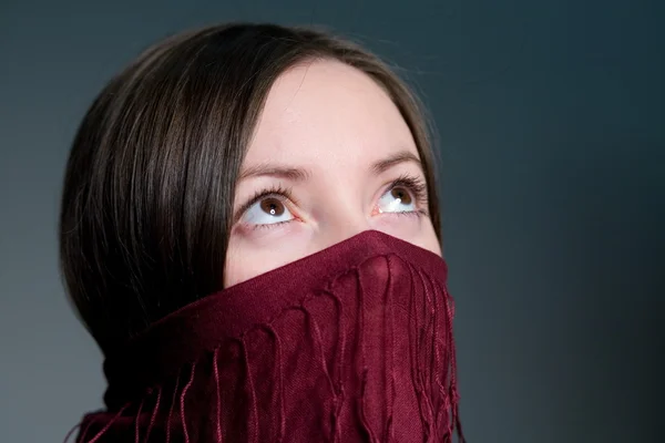 Girl Face Covered — Stock Photo, Image