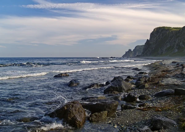 Zee landschap met rotsachtige kust — Stockfoto