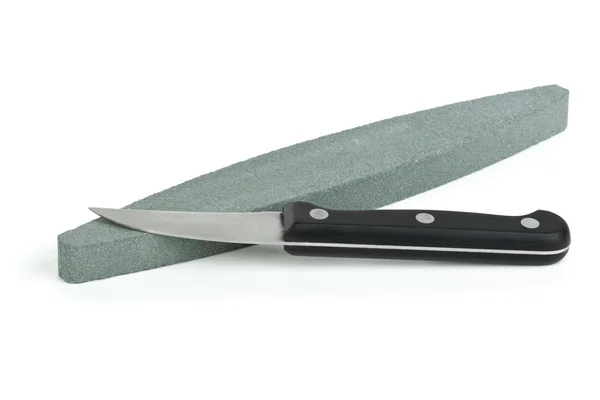 Schleifstein und kleines Messer — Stockfoto