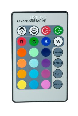 Remote controller for RGB LED lamp isolated on the white background clipart