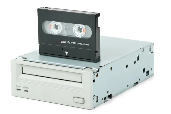 Internal tape drive unit and cassette — Stock Photo, Image