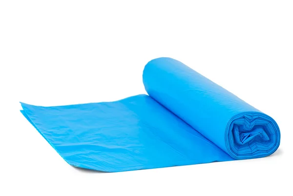 Roll of blue plastic garbage bags — Stock Photo, Image