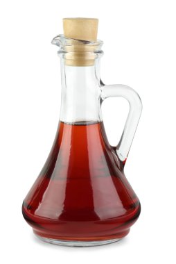 Decanter with red wine vinegar clipart