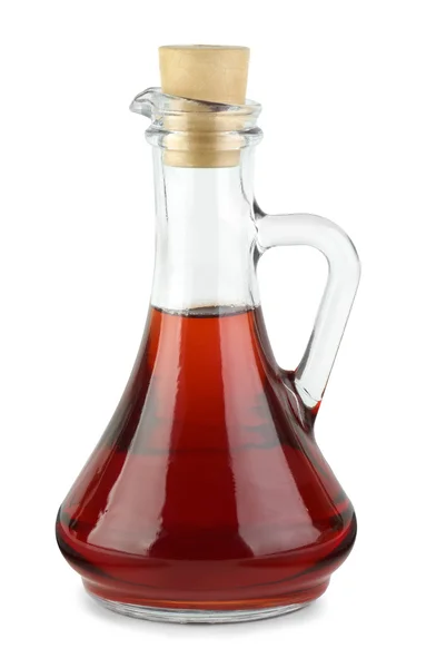 Decanter with red wine vinegar Stock Image