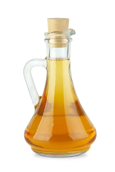 Decanter with apple vinegar — Stock Photo, Image