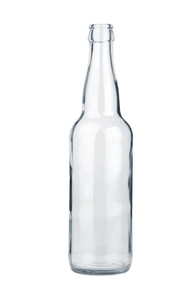 Leere transparente Bierflasche — Stockfoto