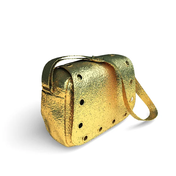 Isolated golden bag — Stock Photo © icetray 4144256