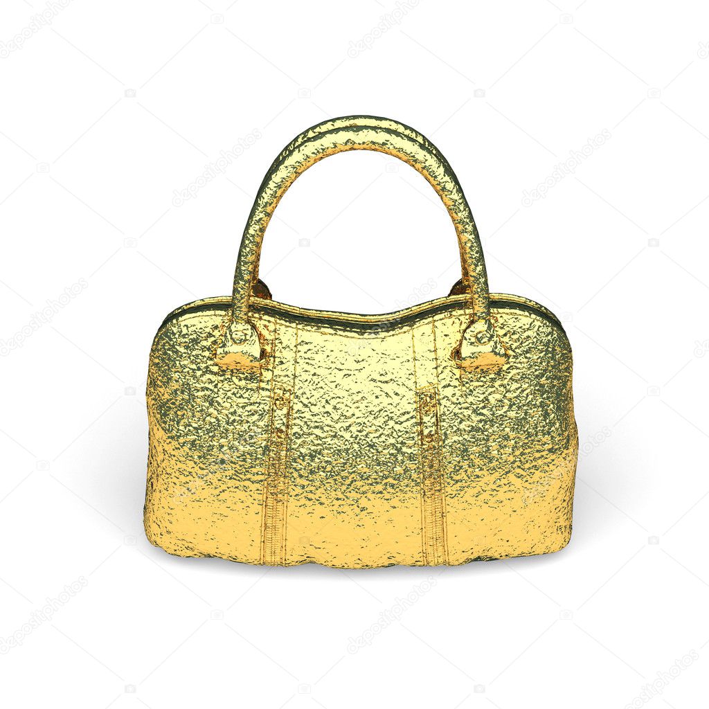 Isolated golden bag — Stock Photo © icetray 4144256