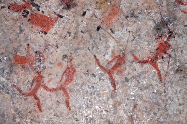 Bushmen rock painting clipart