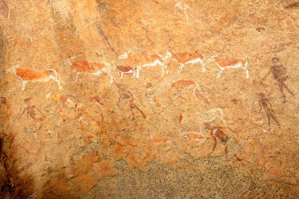 Bushmen rock painting — Stock Photo © EcoPic #4101927