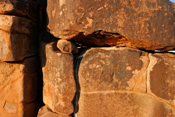 花岗岩岩石 纳米比亚 南部非洲的特写视图 — 图库照片