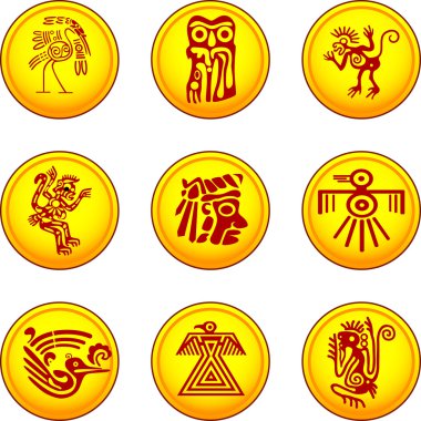 Coins with american indians clipart