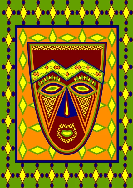 Máscara africana vectorial — Vector de stock
