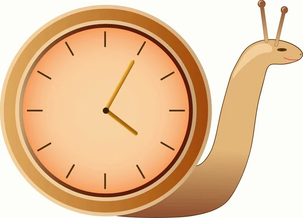 Alarm clock snail — Stock Vector