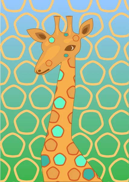 Giraff med fläckar — Stock vektor
