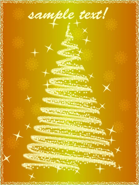 Árbol de Navidad en amarillo — Archivo Imágenes Vectoriales
