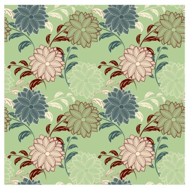 Vector seamless floral background. clipart