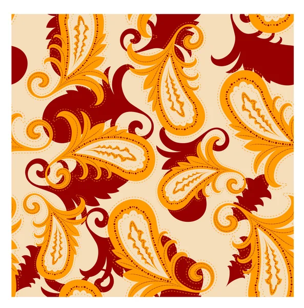 Vector Seamless Paisley Pattern Clipping Mask — Stock Vector