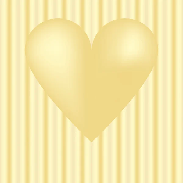 Векторное золотое сердце — стоковый вектор