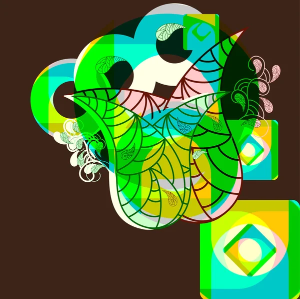 Векторный абстрактный современный гранж фон с элементами florsl — стоковый вектор