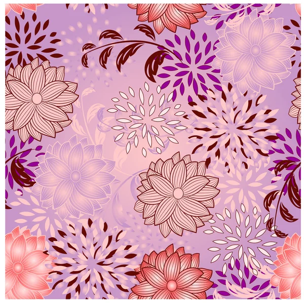 Vector Seamless Floral Spring Vintage Background Clipping Mask — Stock Vector