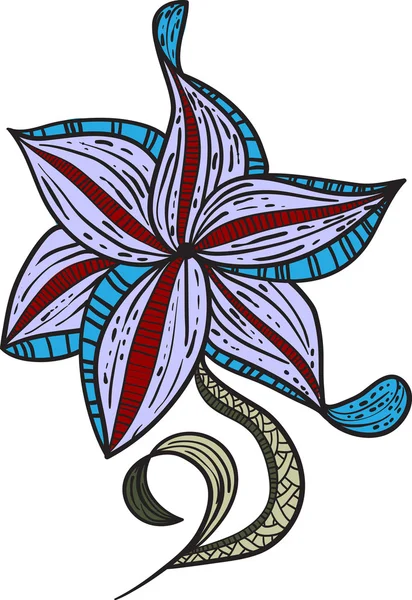 ベクターの花のデザイン要素 手描き — ストックベクタ