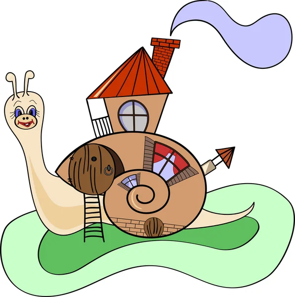 蜗牛的房子 — 图库矢量图片