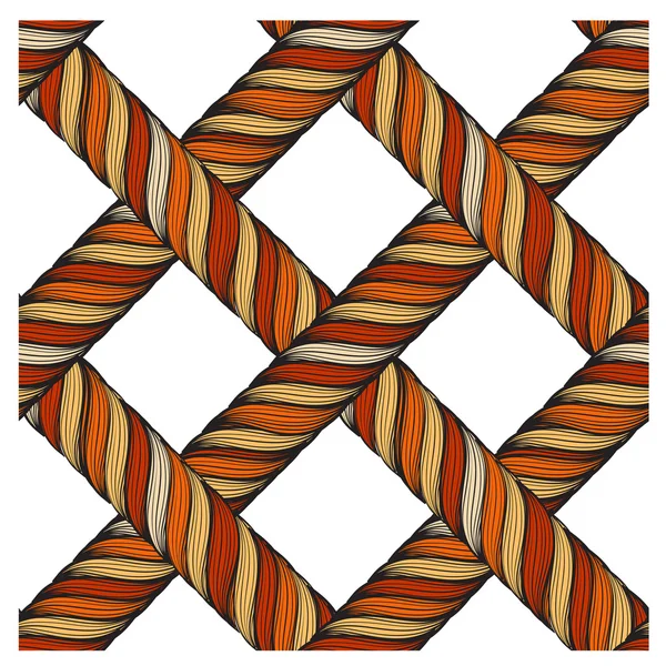 Seamless detailed texture of orange threads — Stock Vector