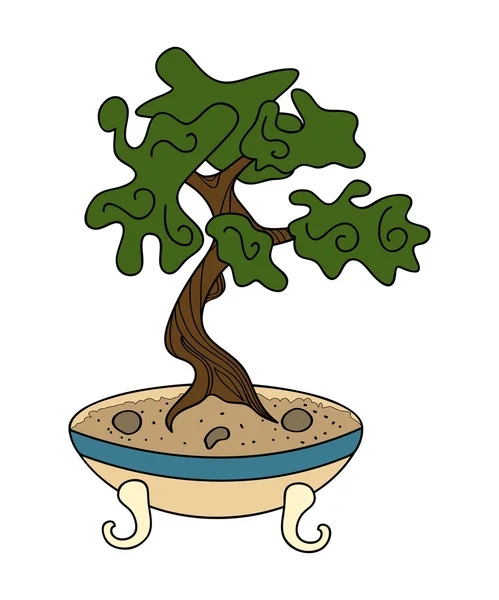 Japanese style bonsai — Stock Vector