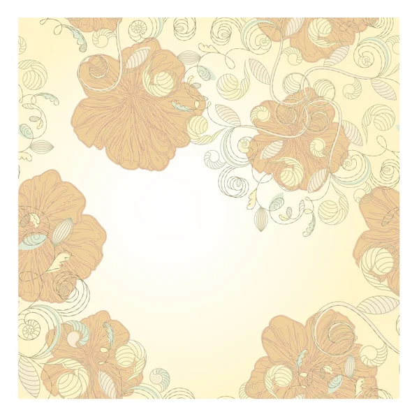 Seamless floral background with place for your text — Stock Vector