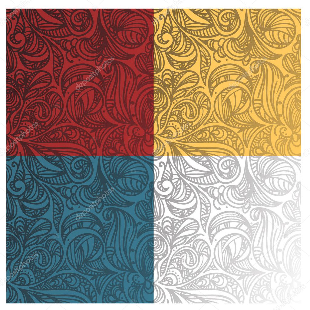 abstract seamless floral patterns