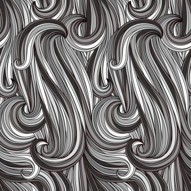 vector seamless abstract monochrome pattern clipart