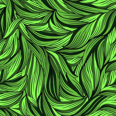 seamless abstract pattern with bright leaves