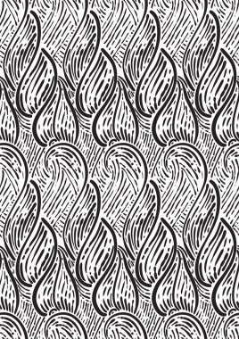 soyut yaprakları ile sorunsuz tek renkli desen