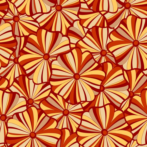 Nahtloser Hintergrund mit abstrakten hellen Blumen — Stockvektor