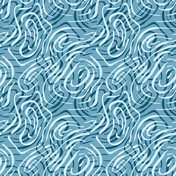 无缝抽象蓝色褶皱的痕迹 — 图库矢量图片
