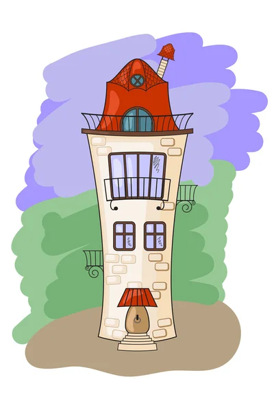 Desenho animado casa medieval — Vetor de Stock